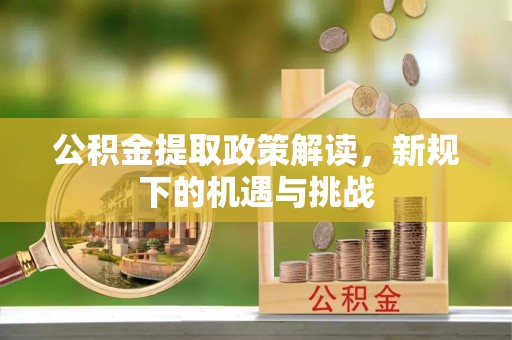 溧水公积金提取政策解读，新规下的机遇与挑战